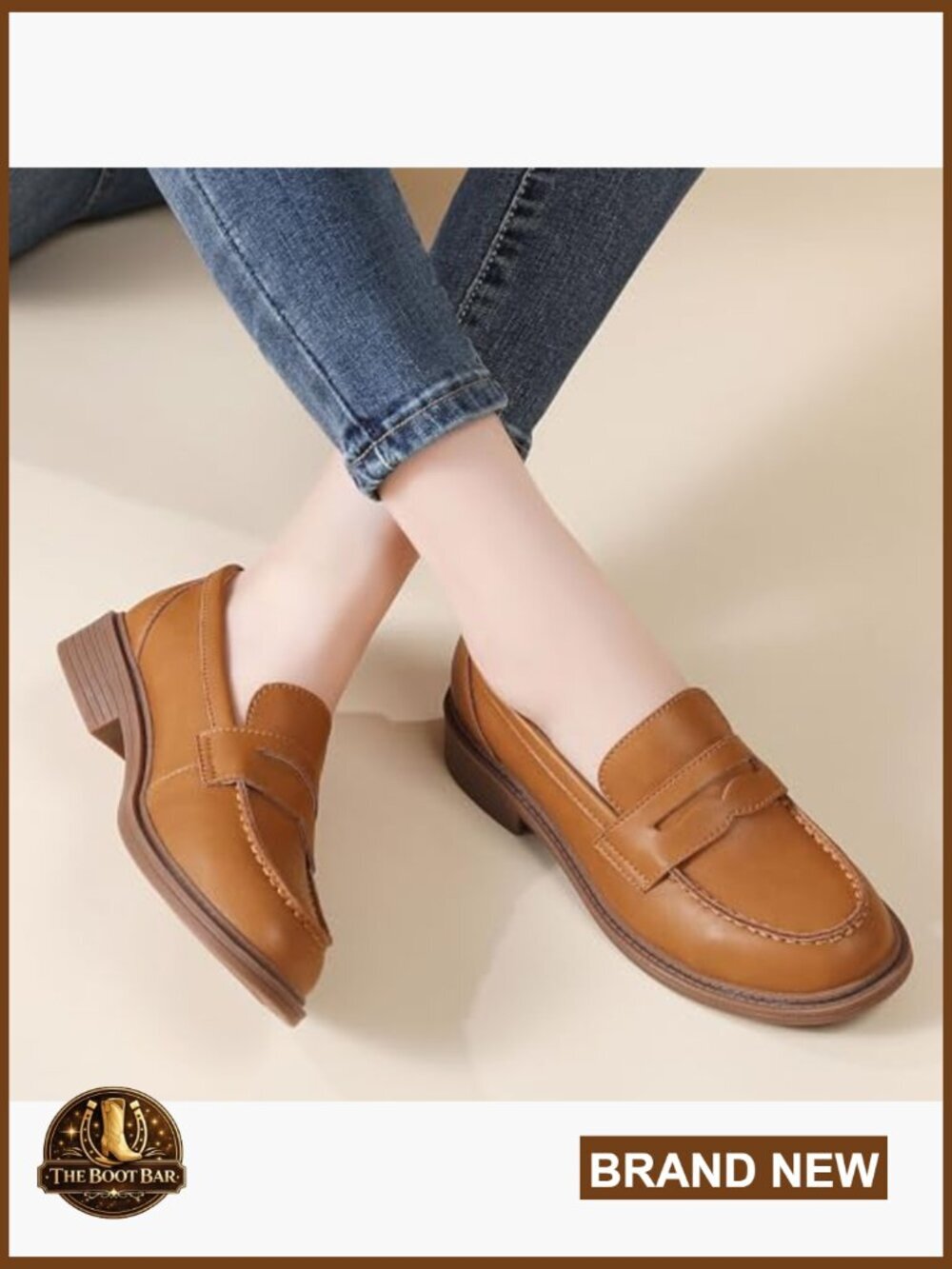 Leather Loafers for Women Slip Resistant Casual Work Shoes Driving Flats - Picture 3 of 7